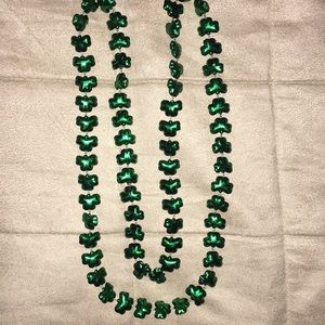 St Patrick’s Day Shamrock Bead Necklace